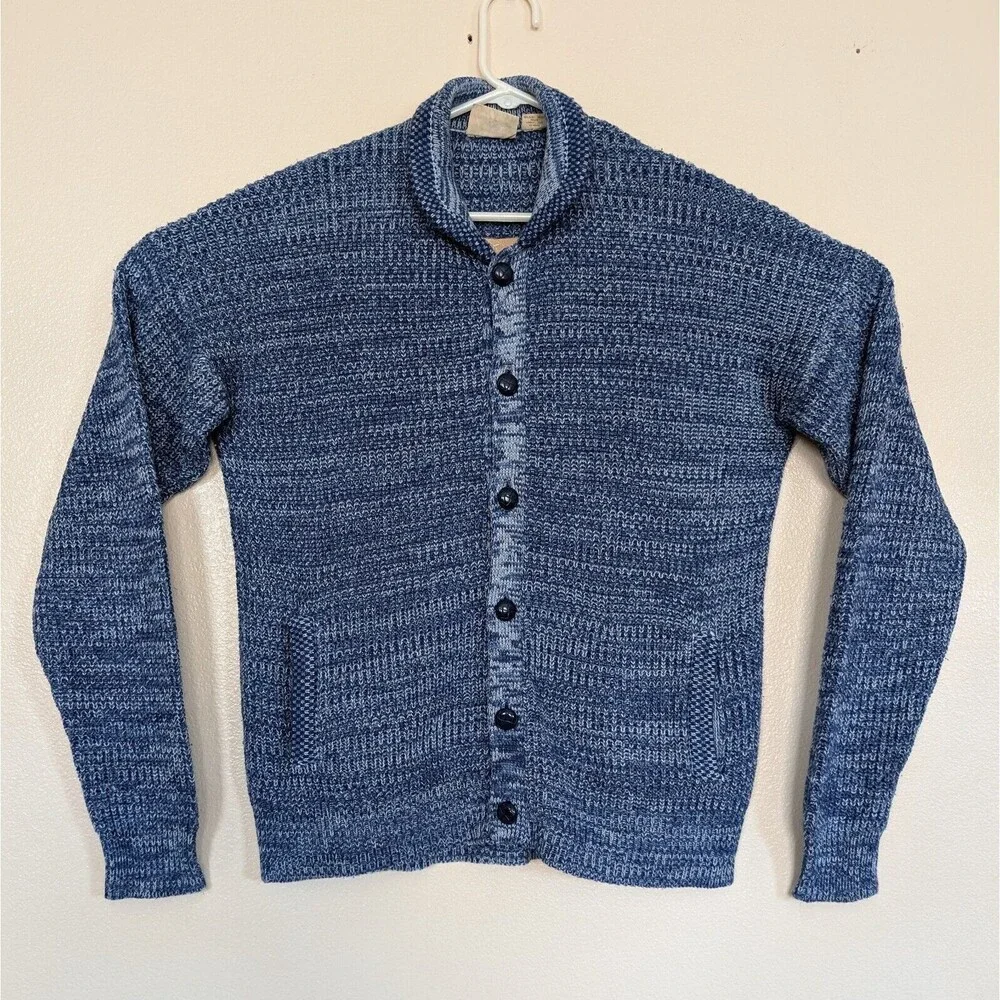 Vintage 70s Sears Sportswear Cardigan Sweater Men's Large Grunge Hipster Acrylic